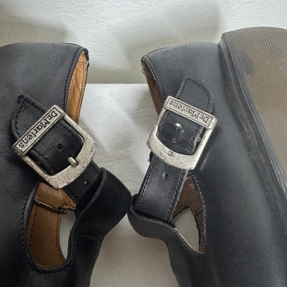 Vintage Dr. Martens 🇬🇧Made in England 8334 Chunky Platform Black Mary Janes US 7 - Picture 8 of 16
